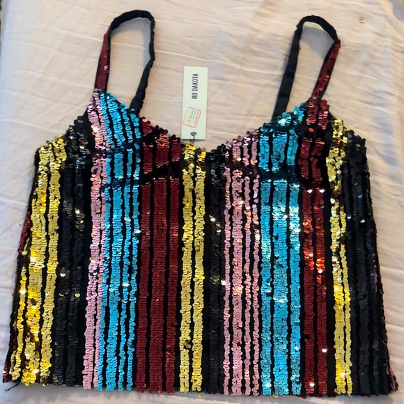 Brand New Multi-Color Sequin Top by BB Dakota - Picture 1 of 5